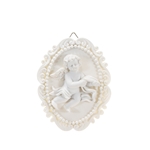 Mega Favors - Angel Medallion Wall Plaque - White