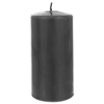 3" x 6" Unscented Domed Top Press Pillar Candle in Shrink Wrap - Dark Gray