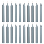 20 pcs 4 Inch Unscented Exquisite Mini Taper Chime Spell Candles - Gray