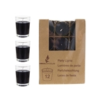 12 pcs Unscented Mini Glass Container Candle in Box - Black