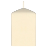 2" x 3" Unscented Dome Top Square Pillar Candle - Ivory