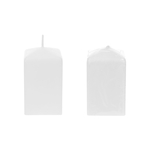 2" x 3" Unscented Dome Top Square Pillar Candle - White