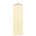 2" x 6" Unscented Dome Top Square Pillar Candle - Ivory