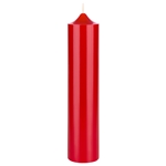2" x 9" Unscented Round Bell Top Pillar Candle - Red