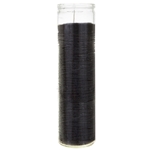 2" x 8" Unscented Tall Prayer Container Candle - Black