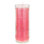 3" x 7.25" Unscented Tall Prayer Container Candle - Pink
