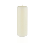 3" x 9" Unscented Round Glazed Pillar Candle - Ivory