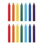14 pcs 4" Unscented Chakra Straight Taper Candle - Assorted