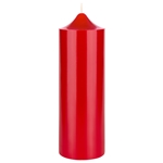 3" x 9" Unscented Round Bell Top Pillar Candle - Red