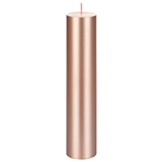 2" x 9" Unscented Round Pillar Candle - Rose Gold