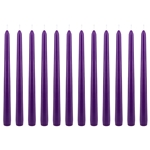 12 pcs 10" Unscented Taper Candle in White Box - Dark Purple