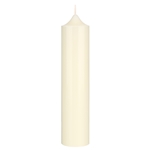 2 pcs 6.75" Unscented Romantic Taper Candle - Ivory