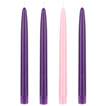 4 pcs 10" Unscented Advent Self Fitting Taper Candle - Assorted