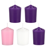 5 pcs Hand Poured Unscented Advent Votive Candle - Assorted