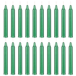 20 pcs 4 Inch Unscented Exquisite Mini Taper Chime Spell Candles - Metallic Green