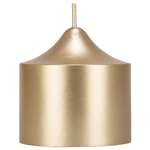 3" x 3" Unscented Round Bell Top Pillar Candle - Gold