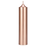 2" x 9" Unscented Round Bell Top Pillar Candle - Gold