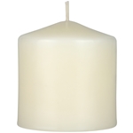 3" x 3" Unscented Domed Top Pillar Candle - Ivory
