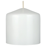 Mega Candles - 3" x 3" Unscented Domed Top Pillar Candle - White