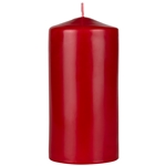 3" x 6" Unscented Domed Top Pillar Candle - Red
