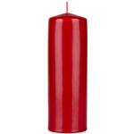 2" x 6" Unscented Domed Top Pillar Candle - Red