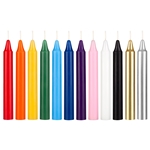 12 pcs 5 Inch Unscented Exquisite Mini Taper Chime Spell Candles - Assorted