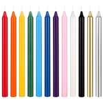 12 pcs 12 Inch Unscented Exquisite Straight Taper Chime Spell Candles - Assorted