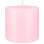3" x 3" Unscented Round Pillar Candle - Pink