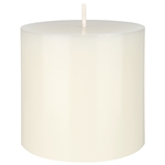 3" x 3" Unscented Round Pillar Candle - Off White