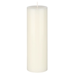 3" x 9" Unscented Round Pillar Candle - Off White