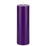 2" x 6" Unscented Round Pillar Candle - Purple