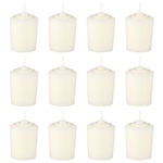 12 pcs 15 Hours Unscented Votive Candle in White Box - Off White