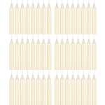 48 pcs 5" Unscented Straight Taper Candle in White Box - Ivory