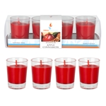 4 pcs Scented Mini Glass Container Candle in Box - Apple Cinnamon
