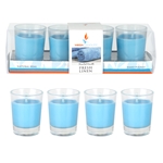 4 pcs Scented Mini Glass Container Candle in Box - Fresh Linen