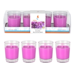 4 pcs Scented Mini Glass Container Candle in Box - Lilac Blossom