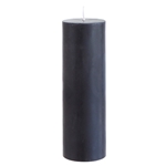 2" x 6" Unscented Round Pillar Candle - Black