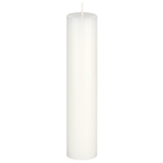 2" x 9" Unscented Round Pillar Candle - White
