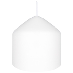 3" x 3" Unscented Dome Top Event Pillar Candle - White