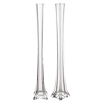 Mega Vases - 1.5" x 24" Eiffel Tower Glass Vase - Clear