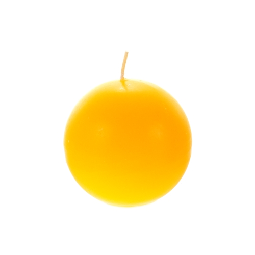 Mega Candles 3" Round Citronella Ball Candle Yellow