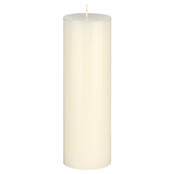Mega Candles - 3" x 9" Unscented Round Pillar Candle - Ivory