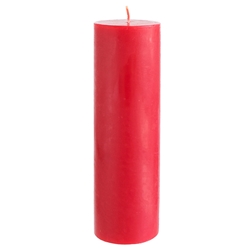 Mega Candles - 3" x 9" Unscented Round Pillar Candle - Red