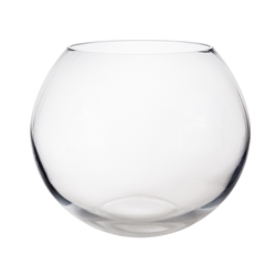 Mega Vases - 10" x 8.25" Fish Bowl Glass Vase - Clear
