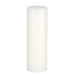 Mega Candles - 3" x 9" Unscented Round Pillar Candle - White