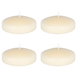 Mega Candles - 4 pcs 3" Unscented Floating Candles - Ivory