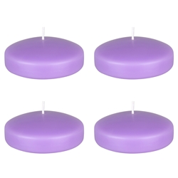 Mega Candles - 4 pcs 3" Unscented Floating Candles - Lavender