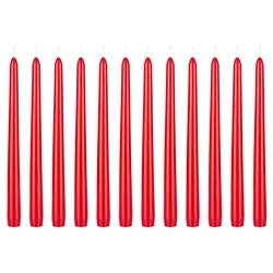 Mega Candles - 12 pcs 10" Unscented Taper Candle in White Box - Off White