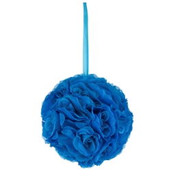 Mega Crafts - 10" Artificial Flower Pomander Kissing Ball - Turquoise