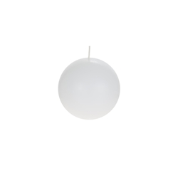 Mega Candles - 4" Unscented Round Ball Candle - White